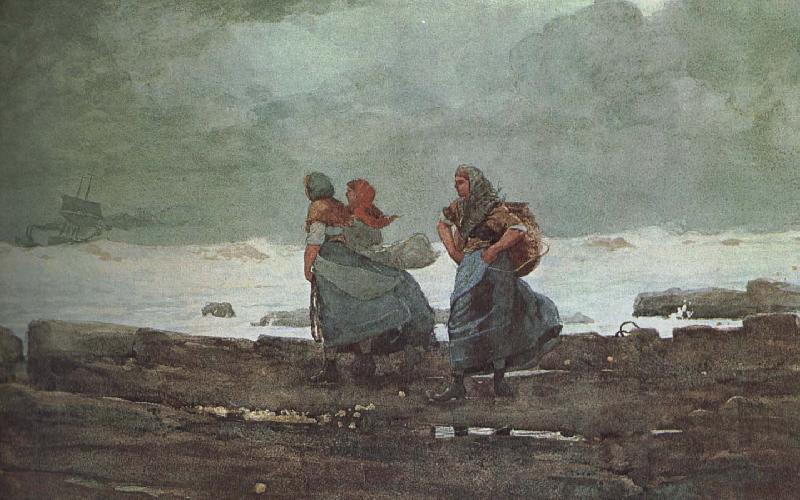 Winslow Homer Fisherwoman Mother Germany oil painting art